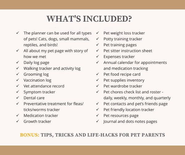 Digital Pet Planner